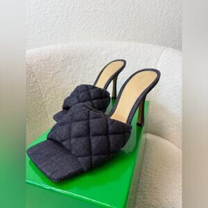 Bottega Veneta Denim Matelasse Padded Mule 40